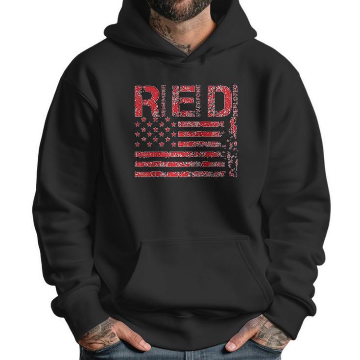 Red Fridays Remember Everyone Deployed American Flag Men Hoodie