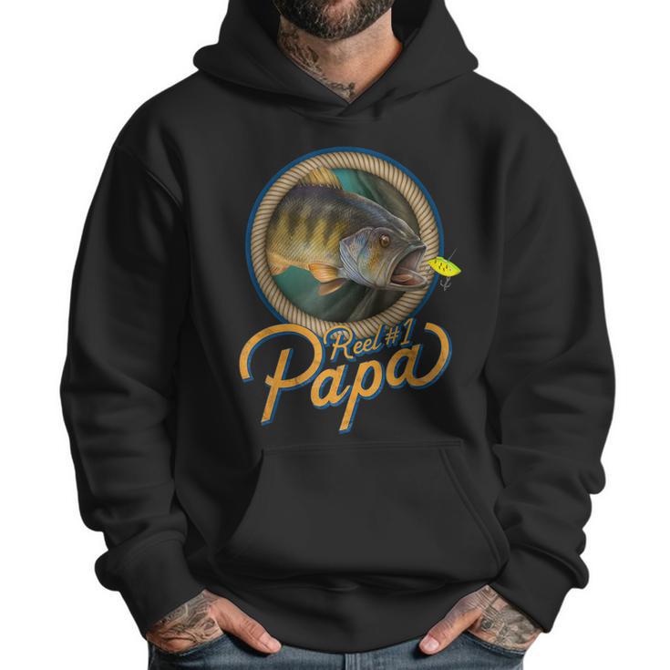 Mens Reel 1 Papa Best Father Dad Fishing Men Hoodie