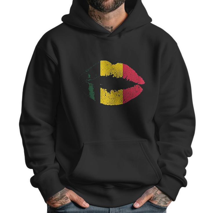 Reggae Kissing Lips Flag Rastafari Rasta Men Hoodie