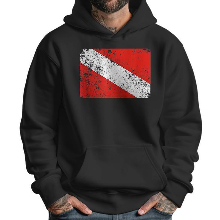 Retro Diver Down Flag Vintage Style Scuba Men Hoodie