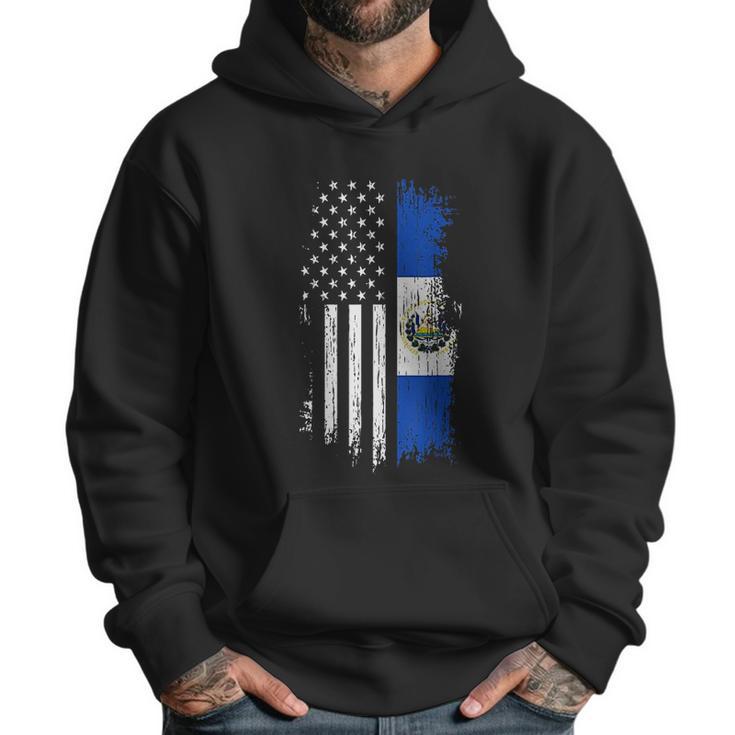 Salvadoran America Flag  El Salvador Usa Men Hoodie