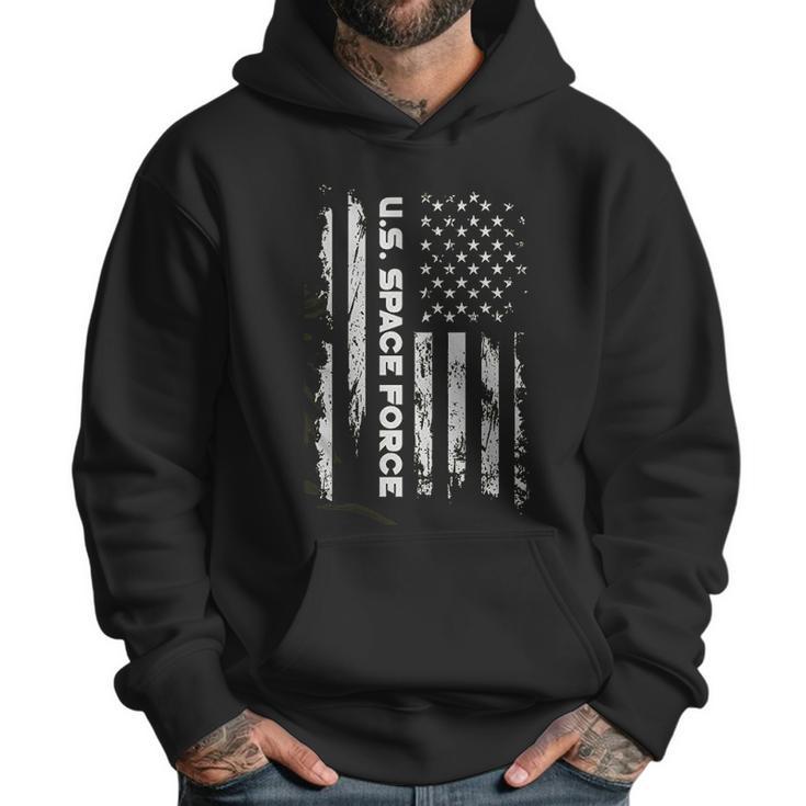 Spiritforged Apparel Us Space Force American Flag Men Hoodie