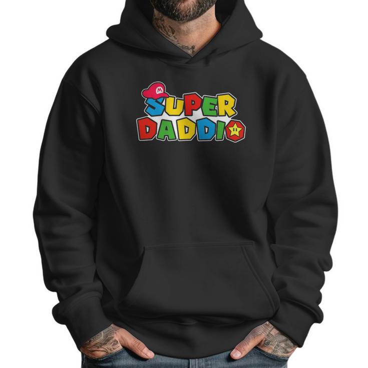 Super Daddio Funny Dad Daddy Fathers Day Video Game Lover Men Hoodie