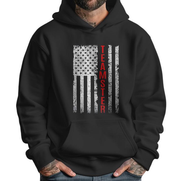 Teamster Proud American Flag Men Hoodie