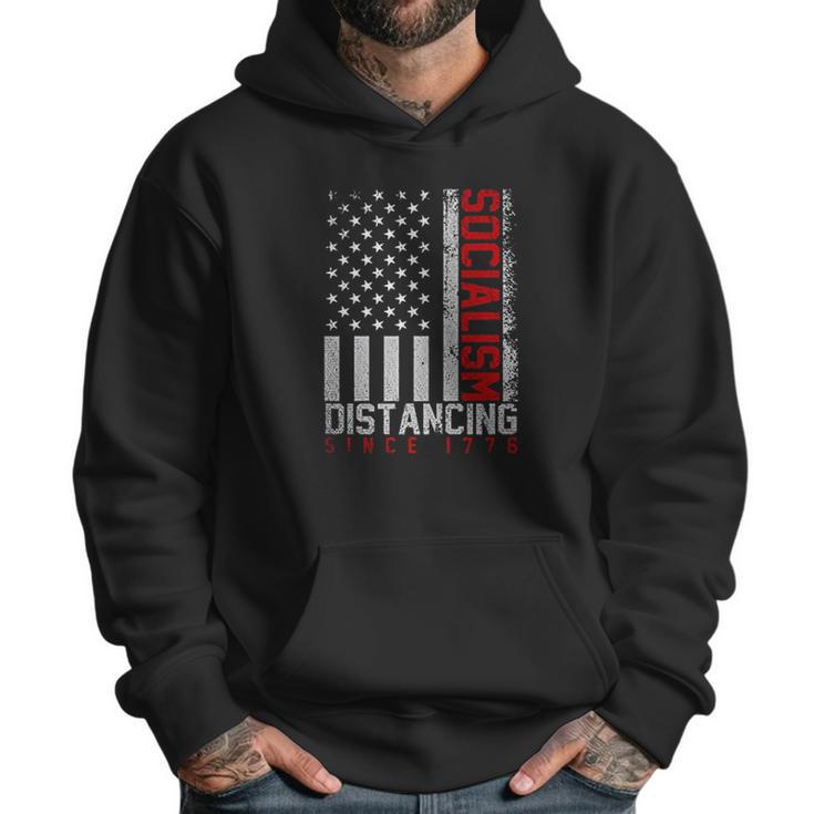 Usa Flag Socialism Distancing Since 1776 Men Hoodie