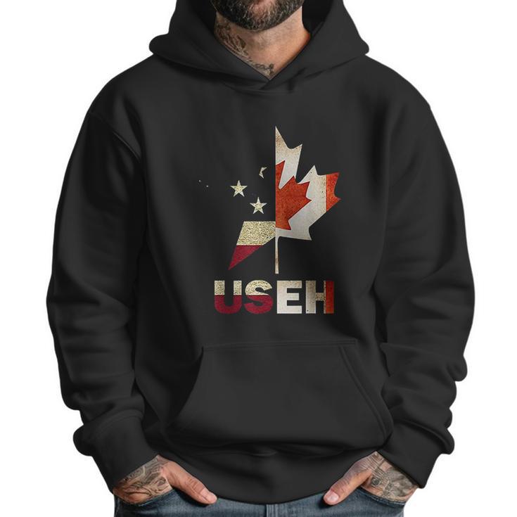 Useh Leaf Canadian American Flag Canada Usa Gift Men Hoodie