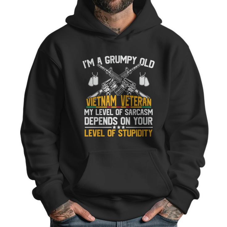 Veteran Day Im A Grumpy Old Vietnam Veteran Graphic Design Printed Casual Daily Basic Men Hoodie