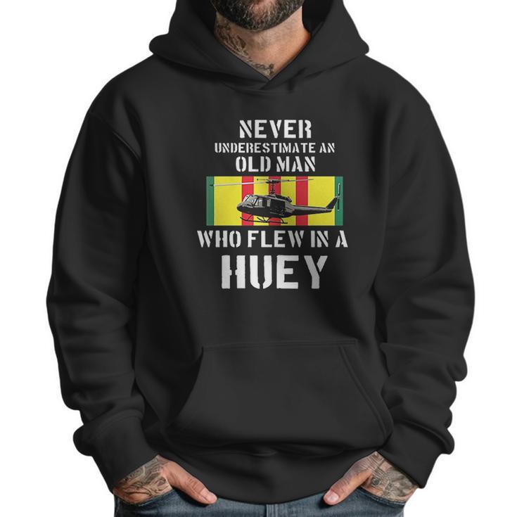 Vietnam Veteran Vet Huey Helicopter Men Hoodie