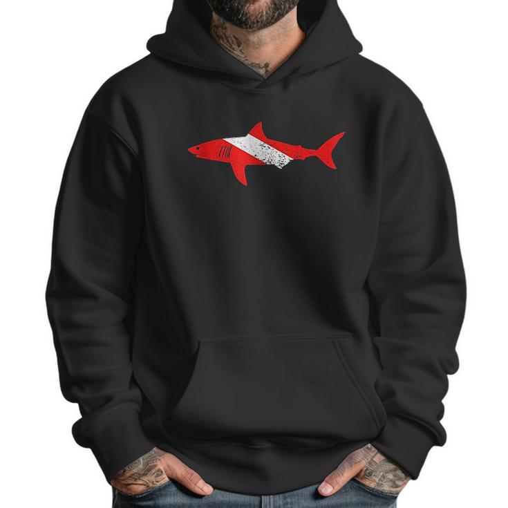 Vintage Shark Scuba Dive Diver Down Flag Emoji Men Hoodie