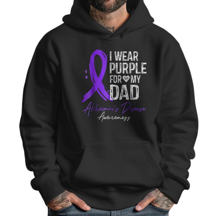 I Wear Purple For My Dad  Alzheimer  Disease Awareness Men Hoodie