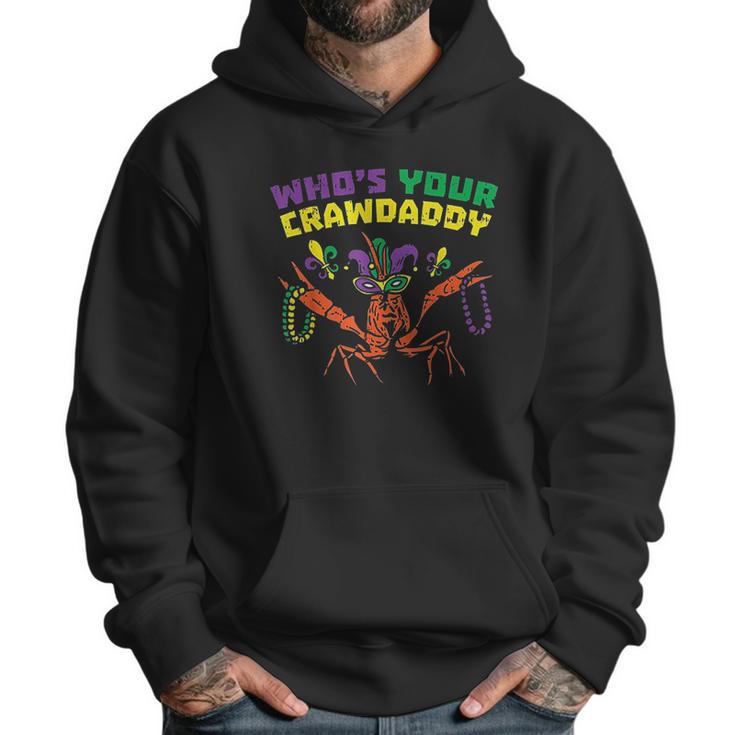 Whos Your Crawdaddy Crawfish Jester Beads Funny Mardi Gras Men Hoodie