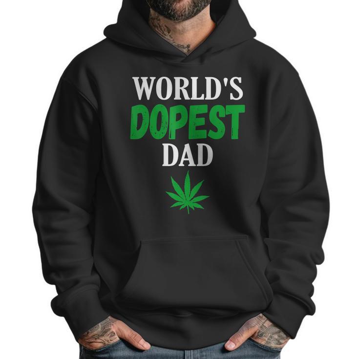 Worlds Dopest Dad Weed Marijuana Cannabis Funny Leaf T-Shirt Men Hoodie