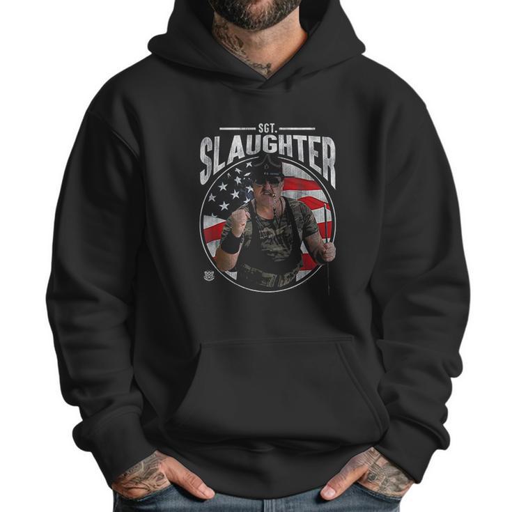 Wwe Sgt Slaughter With Flag Men Hoodie