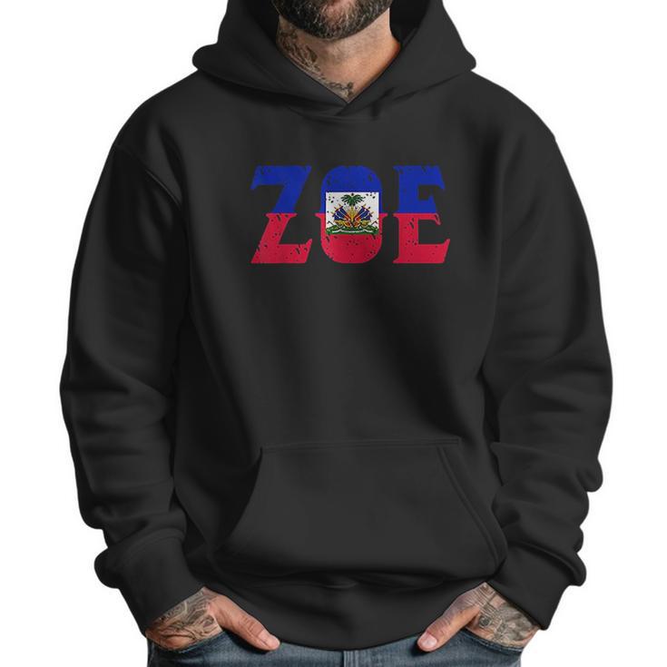 Zoe Haiti Flag Men Hoodie