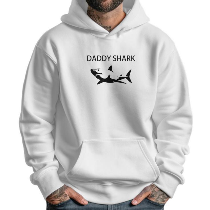 Mens Daddy Shark Funny Fathers And Grandpa Men Hoodie