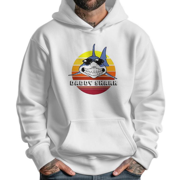 Daddy Shark On Vintage Sunset Men Hoodie