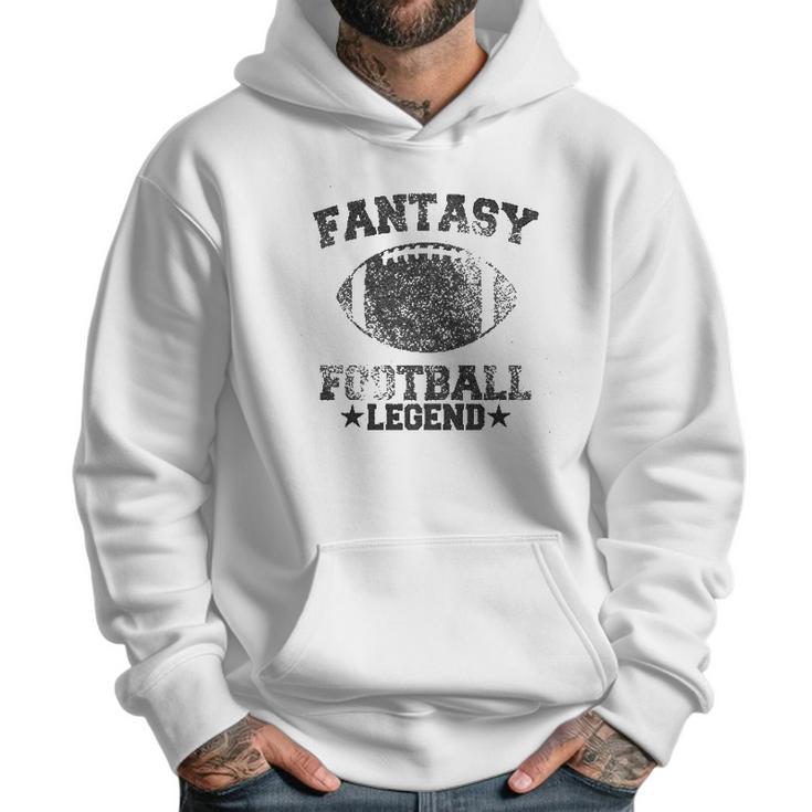 Fantasy Football Legend Funny Season Novelty Graphic Dad Gameday Men Hoodie