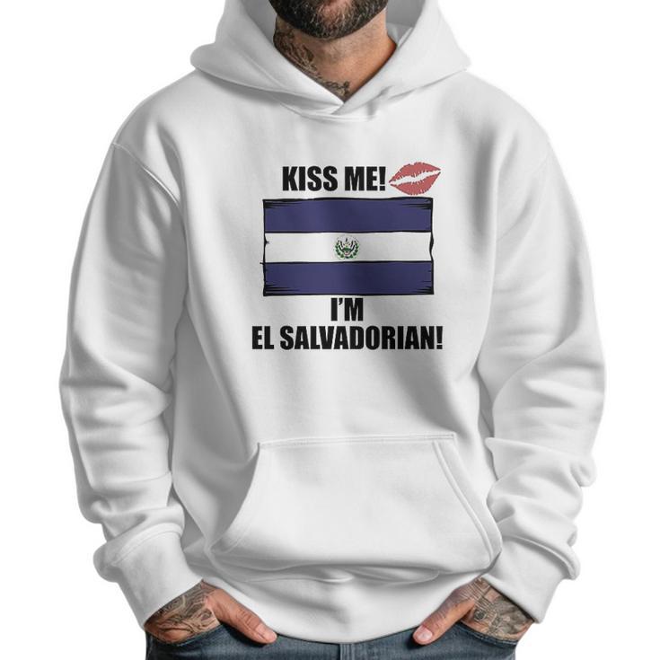 Kiss Me Im El Salvadorian Cute El Salvador Flag Men Hoodie