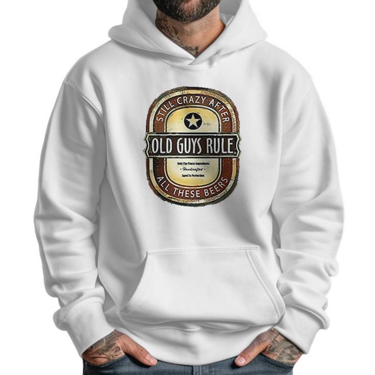 Old Guys Rule  Crazy Brew Lake Blue Men Hoodie