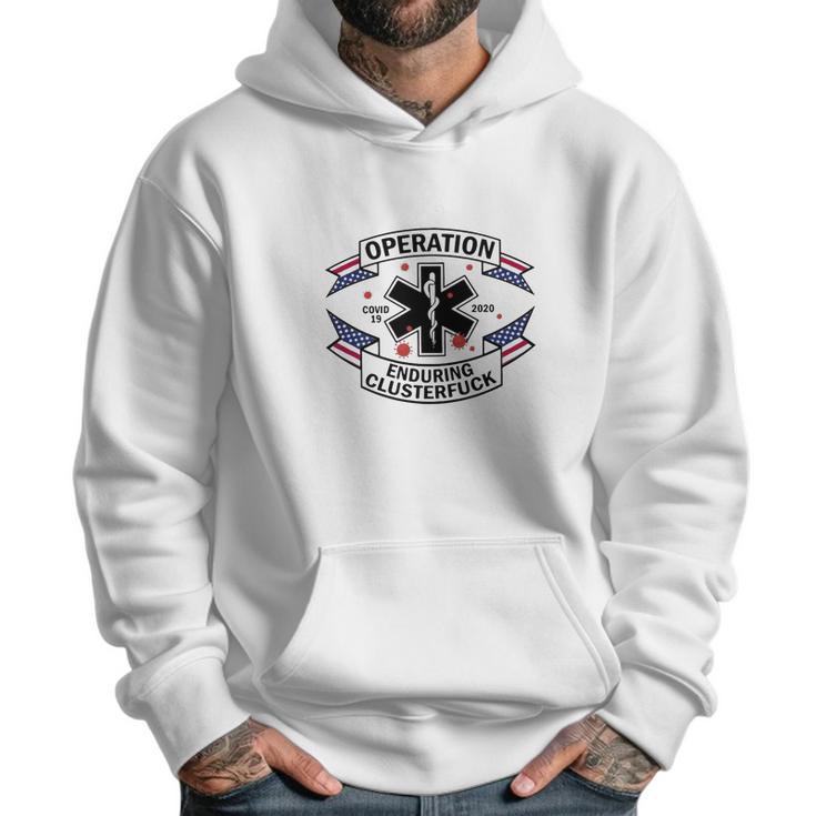 Operation Diseaes 2020 Enduring Clusterfuck American Flag Men Hoodie