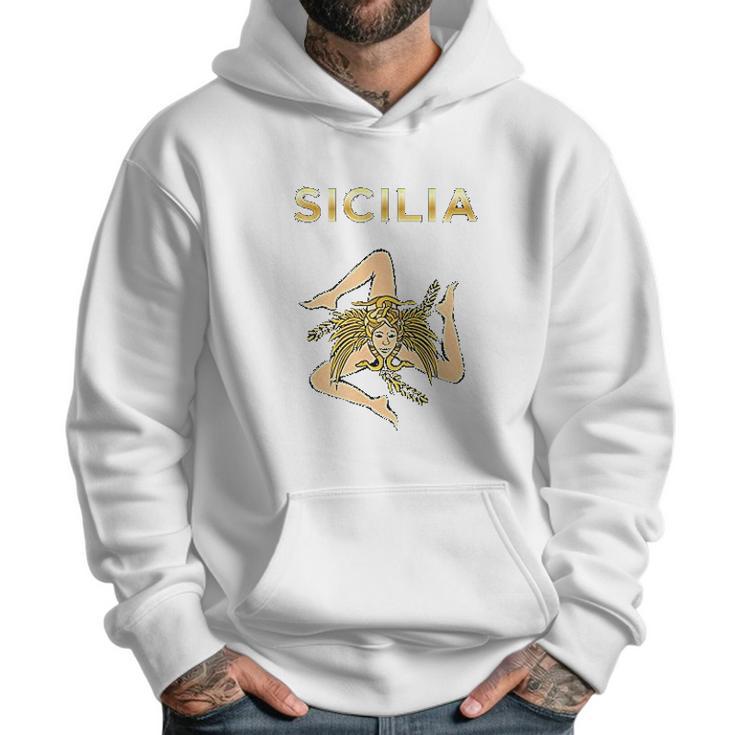 Sicilian Pride Sicilian Flag Trinacria Men Hoodie