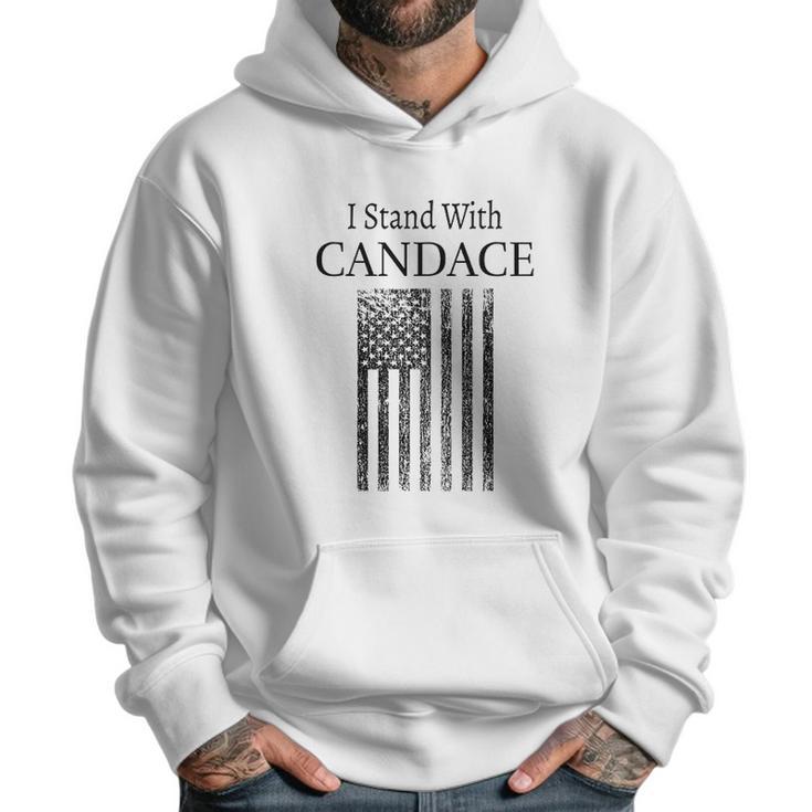 I Stand With Candace  Patriot Usa Flag Men Hoodie