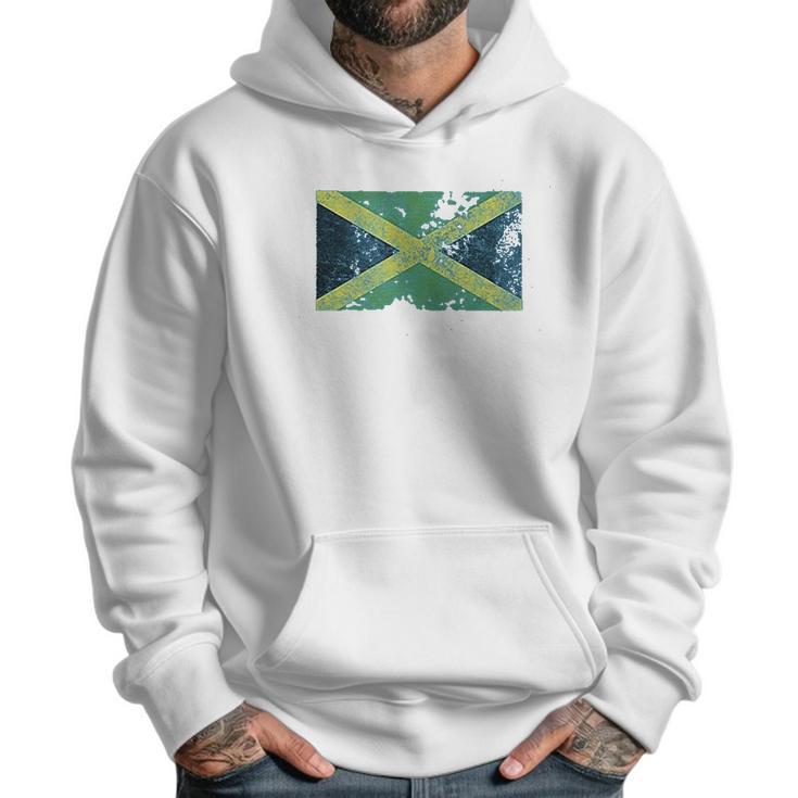 Trunk Candy Distressed Jamaica Flag Modern Fit Men Hoodie