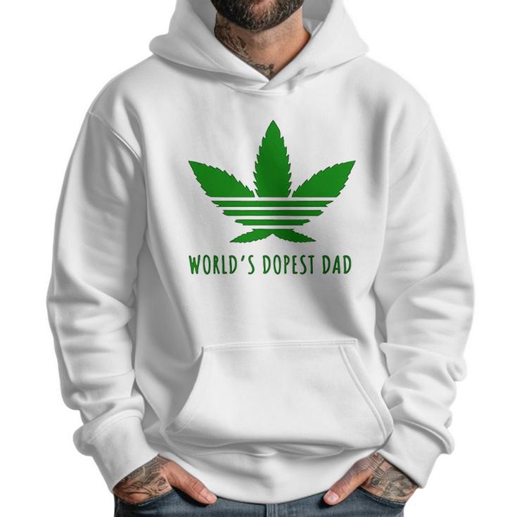 Weed Worlds Dopest Dad Funny Men Hoodie