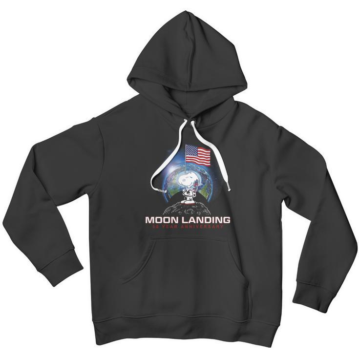 American Flag Snoopy Moon Landing 50 Year Anniversary Shirt Men Hoodie