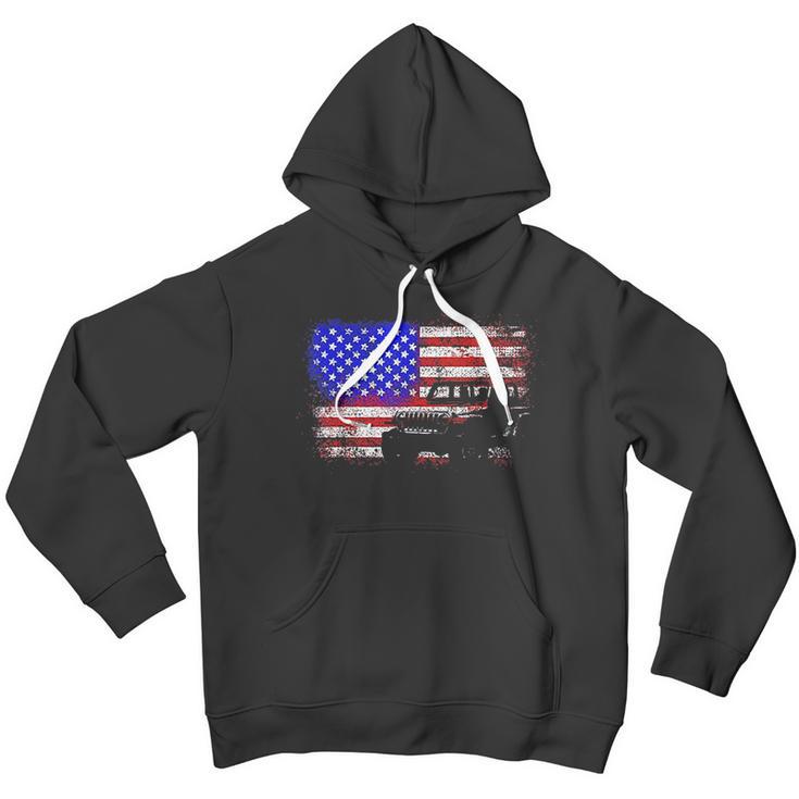 American Us Flag Jeep Men Hoodie