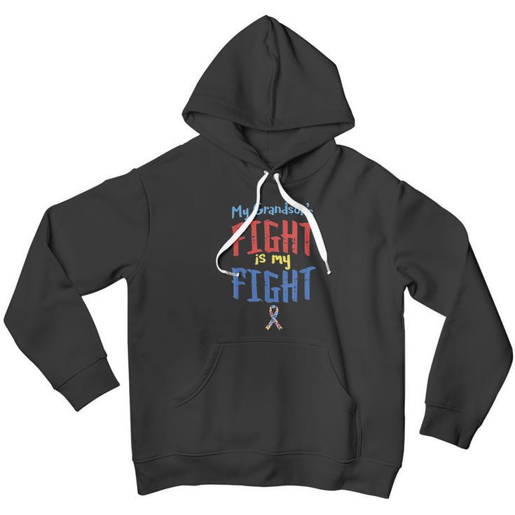 Autism Awareness Autistic Grandsons Fight Grandparent Men Hoodie