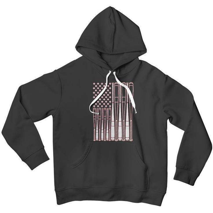 Baseballs And Bats American Flag Youth Men Hoodie