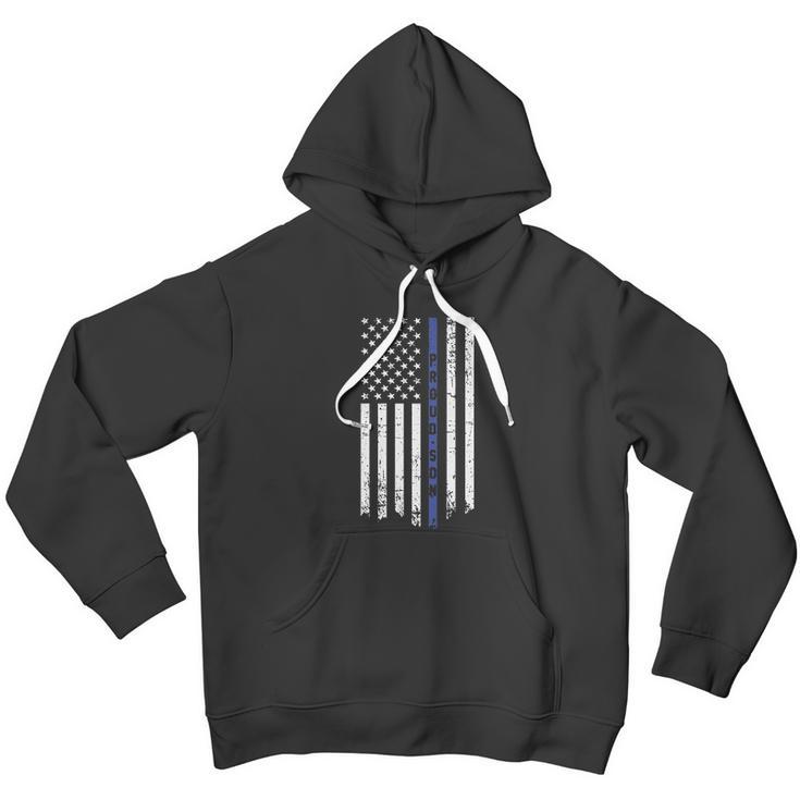 Big Boys Proud Son Thin Blue Line Flag Youth Men Hoodie