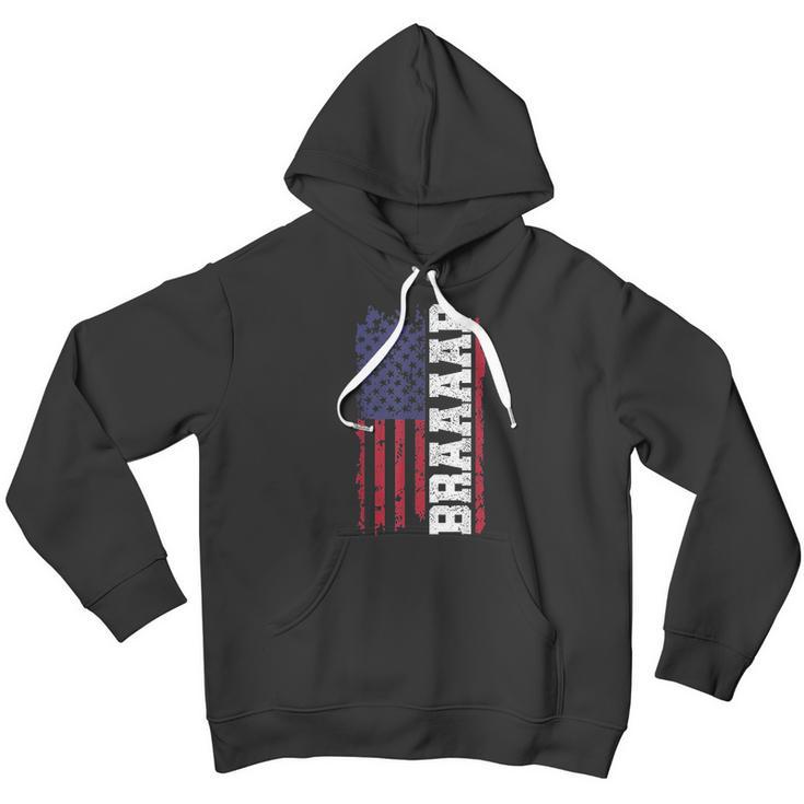 Braap American Flag Usa Patriotic Motocross Men Hoodie