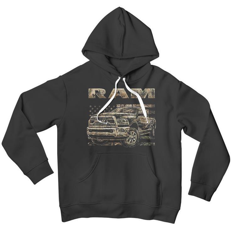 Buck Wear Ram 18 Camo Flag 5 Oz Range Men Hoodie