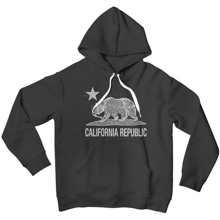 California Republic Cali Bear Star Vintage State Flag Men Hoodie