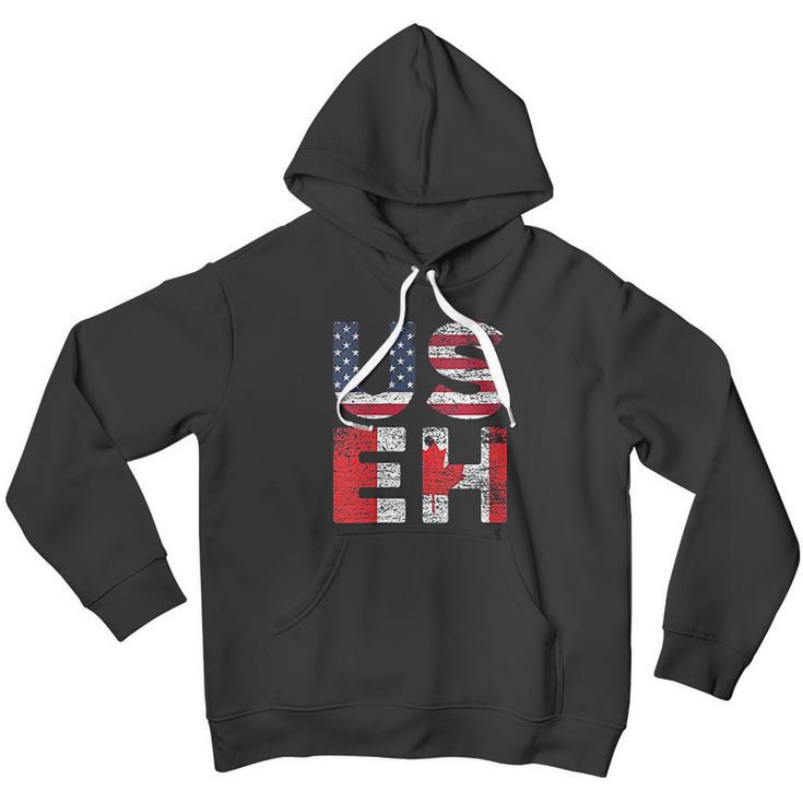 Canadian Pride American Usa Useh Us Flag Canada Men Hoodie