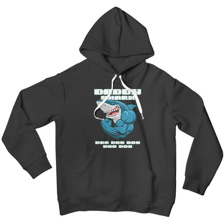 Daddy Shark Doo Doo Fathers Day Funny Gift Men Hoodie