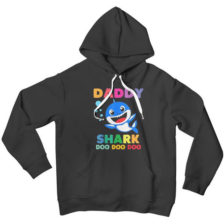 Daddy Shark Doo Doo Funny Dad Birthday Gifts Men Hoodie