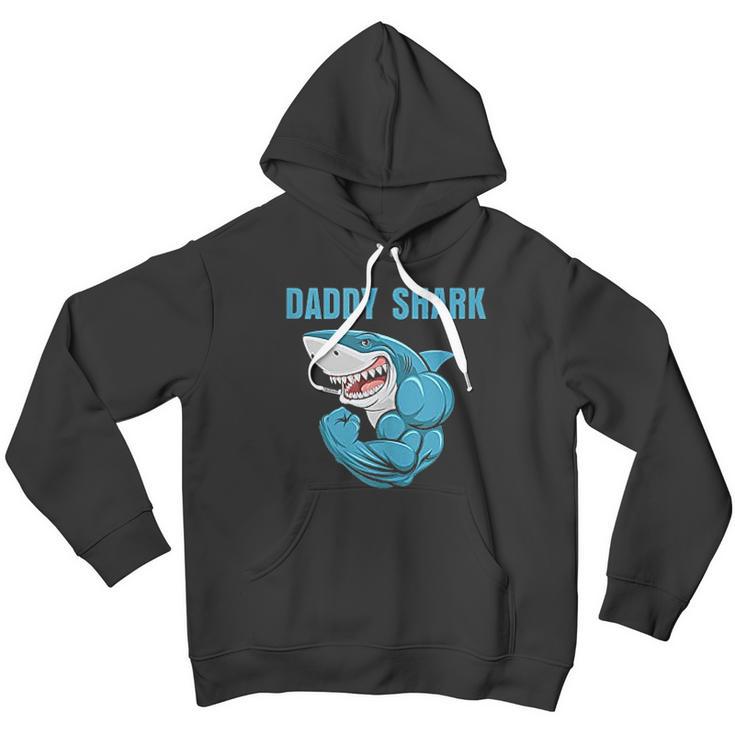 Daddy Shark Funny Gym Men Hoodie