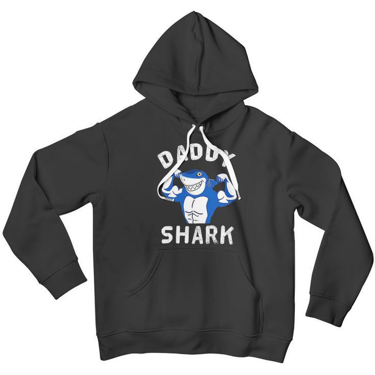 Daddy Shark Gym Lover Dad Birthday Gifts Men Hoodie