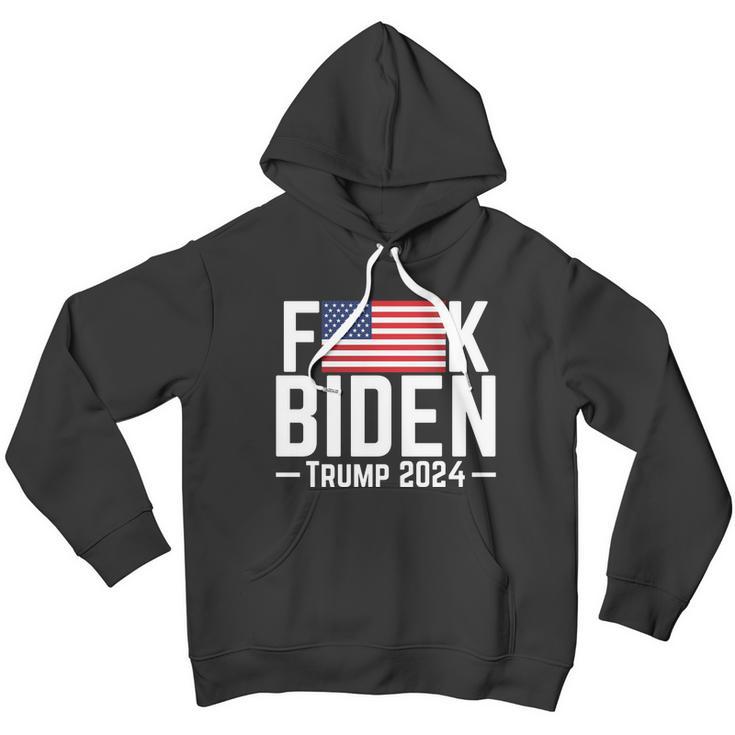 Fuck Biden American Flag Trump 2024 Shirt Men Hoodie