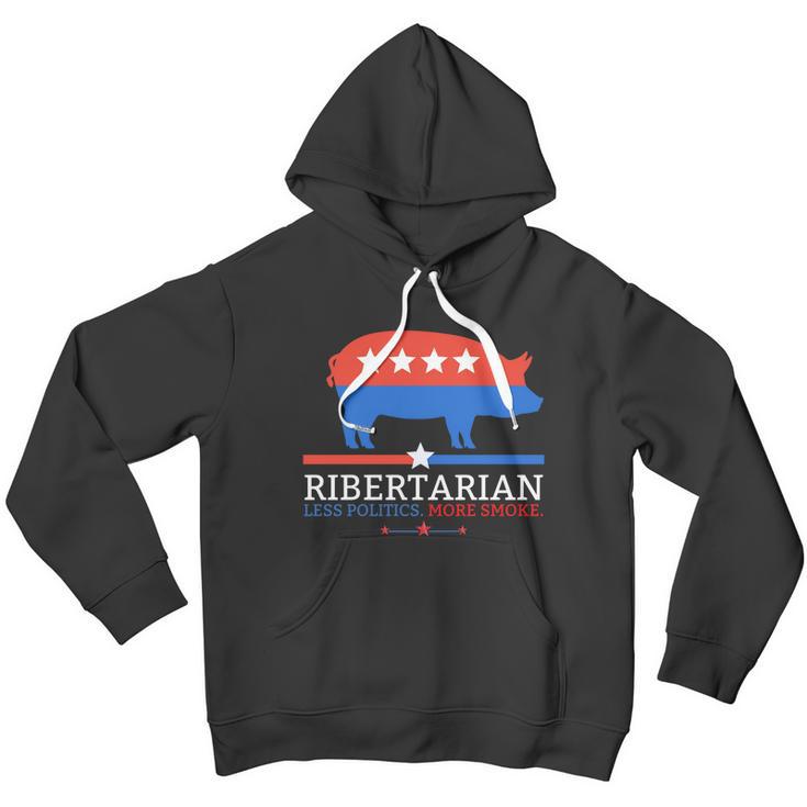 Grilling Dad Bbq Ribertarian Funny Politics Fathers Day Cute Gift Men Hoodie