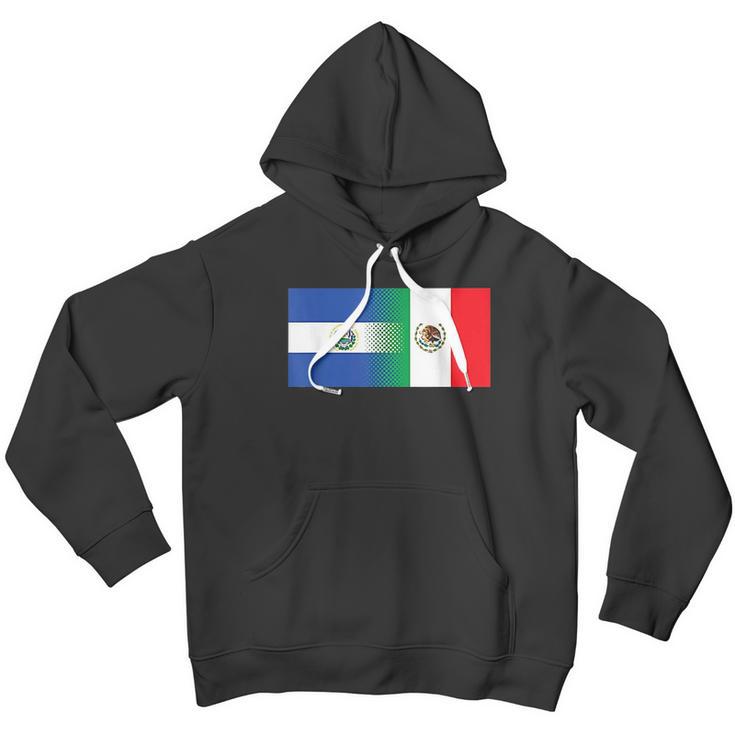 Half Mexican Half Salvadorian Flag Mexico El Salvador Men Hoodie