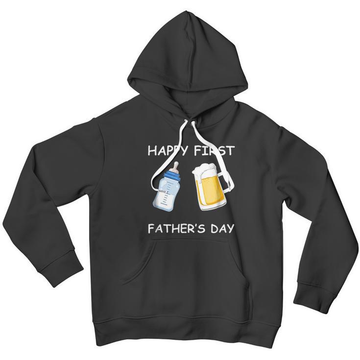 Happy First Fathers Day Funny Emoji Men Gift Men Hoodie