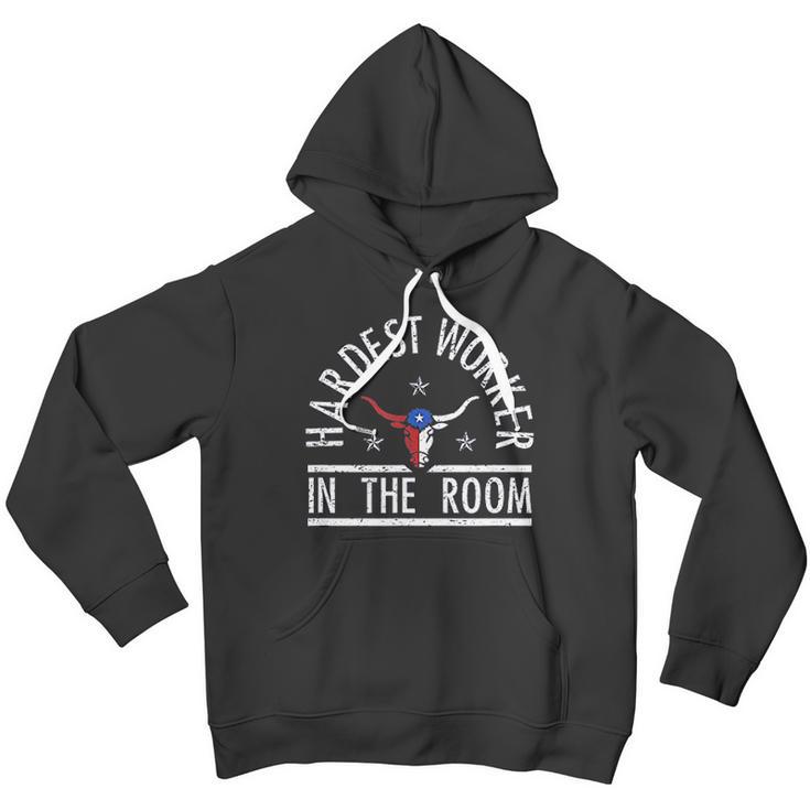 Hardest Worker In The Room Longhorn Flag Men Hoodie