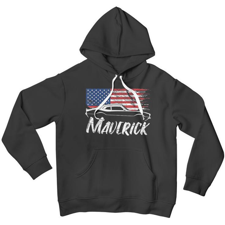 Maverick 302 Vintage American Flag Usa Muscle Car Men Hoodie