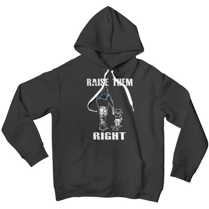 Panthers Dad And Daughter Raise Them Right Men Hoodie