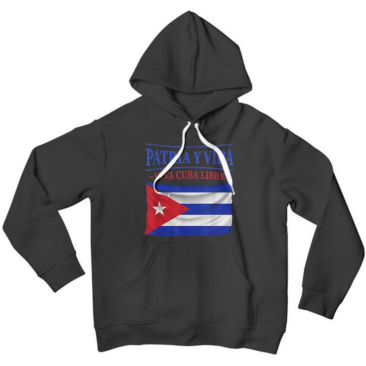 Patria Y Vida Vintage Flag For Cuba Lover Men Hoodie