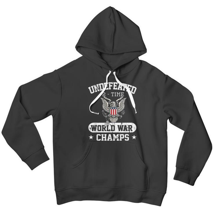 Undefeated World War Champs Veterans Day Gift Men Hoodie